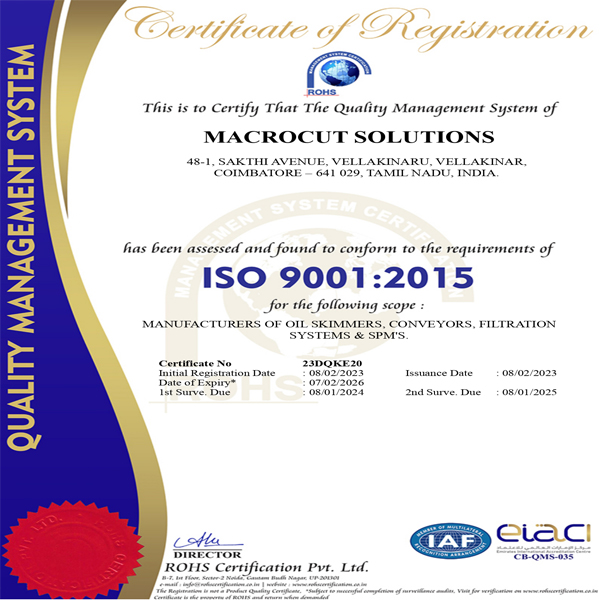 Our Certificate